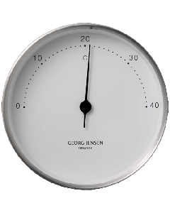 This Koppel 10cm White Dial Thermometer by Georg Jensen has a minimalistic look. 