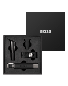 This Iconic Black Wine Set is by Hugo Boss