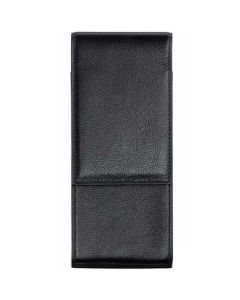 This is the LAMY Grained Leather Black 3 Pen Pouch.