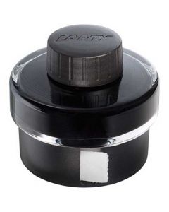This LAMY fountain pen ink bottle comes in a black colour.