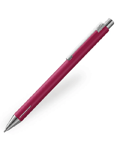 This LAMY Econ Special Edition Raspberry Ballpoint Pen has a plain matte pink barrel and contrasting polished chrome trims. 