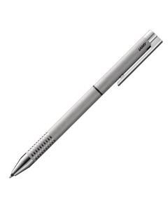The LAMY brushed stainless steel twin pen in the Logo collection.