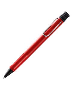 The LAMY red ballpoint pen in the Safari collection.