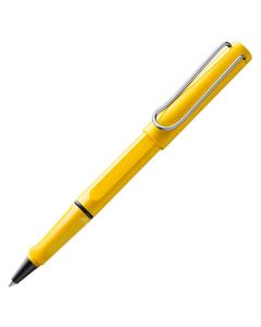 The LAMY yellow rollerball pen in the Safari collection.