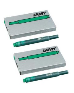 The LAMY green pack of five ink cartridges.