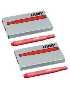The LAMY red pack of five ink cartridges.