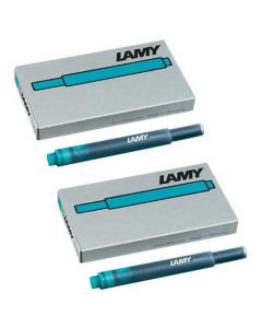 The LAMY turquoise pack of five ink cartridges.