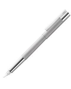 LAMY Scala brushed stainless steel fountain pen.
