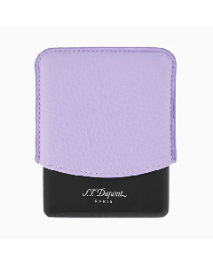 This Velvet Animation Lilac Cigarette Case is by S. T. Dupont and keeps cigarettes protected with the hard-shell exterior. 