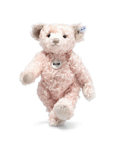 Steiff's Linda the Classic Teddy Bear Pink, 30 cm has been made with a blend of mohair and cotton with a synthetic filling. 
