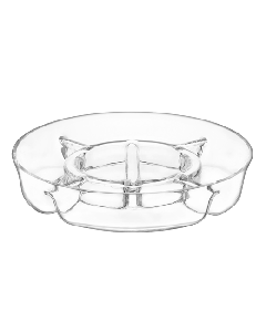 This LSA International Serve Multi Platter 35 cm can fit four types of finger foods and two dips. 