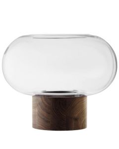 Select Oblate XL Vase/Lantern with Walnut Base designed by LSA.