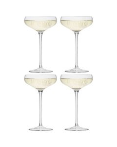 Signature Wine 4 x Champagne Saucers designed by LSA.