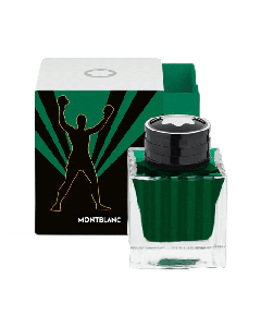 Montblanc's Muhammad Ali Great Characters Ink Bottle Green 50ml is a rich green colour. 
