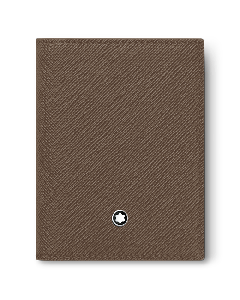 Montblanc's Sartorial 4CC Business Card Holder, Brown is made with saffiano leather.