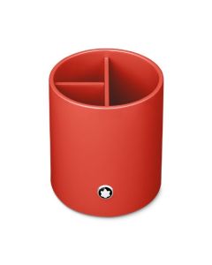 Round 3 Compartment Coral Lacquer Pen Holder