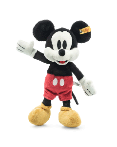 Steiff's Soft Cuddly Friends Disney Originals Mickey Mouse is made out of soft plush.