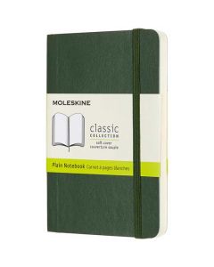Pocket Soft Cover Green Plain Notebook