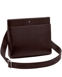 Montblanc envelope bag is made from brown soft grain leather.