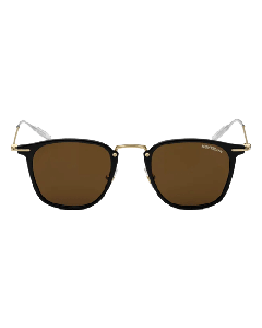 These Montblanc Brown Tinted Sunglasses with Black & Gold Frame are versatile and great for everyday wear.