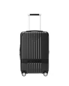 This Black #MY4810 Compact Cabin Trolley is designed by Montblanc. 