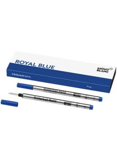This is the Montblanc Royal Blue Rollerball Refill (F).