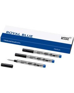 These are the Montblanc Royal Blue Small Rollerball Pen Refills 3x1 (M). 