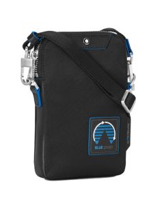 This Blue Spirit ECONYL® Mini Envelope Bag has been designed by Montblanc. 