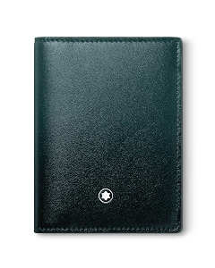 Montblanc's Meisterstück Sfumato British Green Card Holder 4CC is great for everyday use and can fit inside a pocket or backpack.
