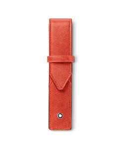 Montblanc's Meisterstück Single Pen Pouch, Coral Leather is perfect for keeping your Montblanc LeGrand or Classique pen safely while commuting to the office.