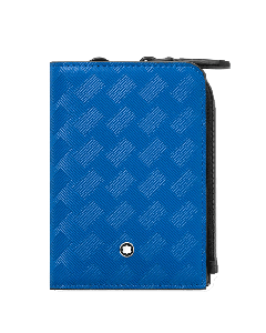 Montblanc Extreme 3.0 Card Holder In Atlantic Blue Textured Leather.