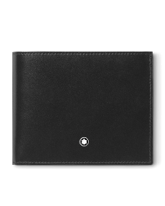 Montblanc's Meisterstück 10CC Leather Wallet with Coin Case is made out of smooth leather in plain black.
