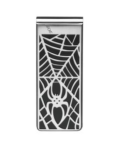 Montblanc money clip with spider web design.