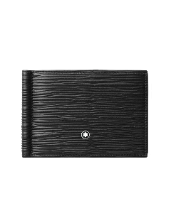 Meisterstück 4810 Black Leather Wallet with Money Clip 6CC By Montblanc