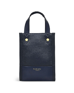 Radley's Montgomery Square Ink Leather Cross Body is made out of grained leather.