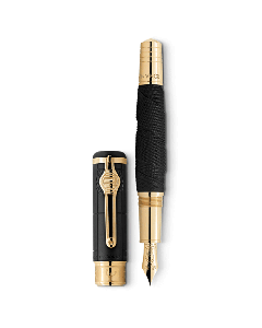 This Montblanc Special Edition Muhammad Ali Great Characters Fountain Pen is made with precious resin in black. 