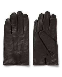 These BOSS Nappa Leather Dark Brown Gloves are lined with a wool blend, ensuring they provide warmth.