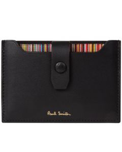 This is the Paul Smith Black 'Signature Stripe' Pull Out 3CC Card Holder. 