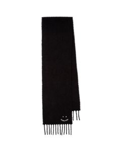 This Women's 'Happy' Alpaca-Blend Black Scarf has been designed by Paul Smith. 