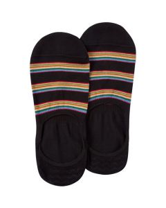 These Black Multi-Stripe 'No Show' Socks have been designed by Paul Smith. 