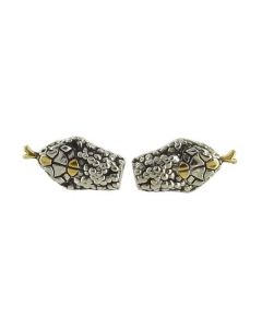 This pair of Paul Smith silver and gold cufflinks come in the shape of a snake head.