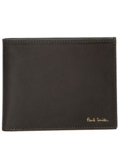 This Green Foil Embossed Pull Out 3CC Wallet has been designed by Paul Smith. 