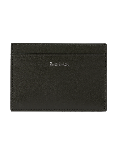 Shadow Stripe Dark Green 3CC Leather Card Holder