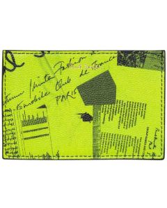 This is the Paul Smith Lime Green Show Collage 2CC Card Holder.