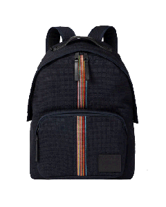 Paul Smith Navy 'Signature Stripe' Backpack with Front Pocket