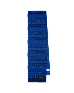 This is the Paul Smith Men's Navy Fair Isle Lambswool Scarf.