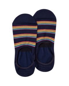 These Navy Multi-Stripe 'No Show' Socks have been designed by Paul Smith. 