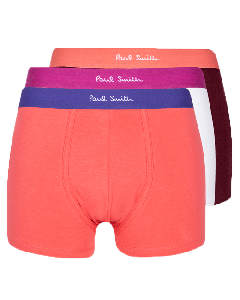 Paul Smith's Organic Cotton Boxer Shorts 3-Pack Pink Mixed
