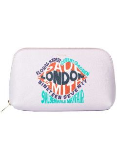 This is the Paul Smith London Print Pink Leather Make-Up Pouch.
