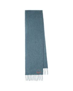 This Women's 'Happy' Alpaca-Blend Slate Grey Scarf  has been designed by Paul Smith. 